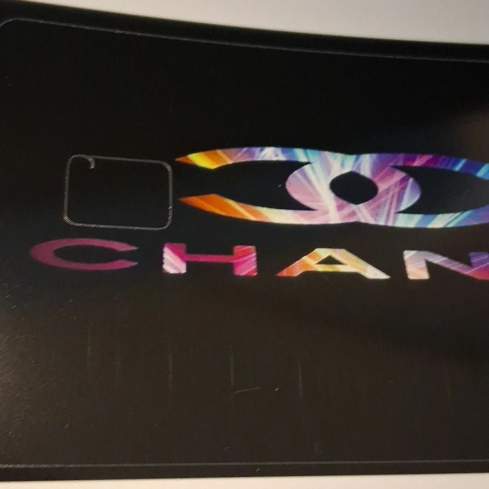 Chanel Black and Vibrant Multicolor Debit Card Cover